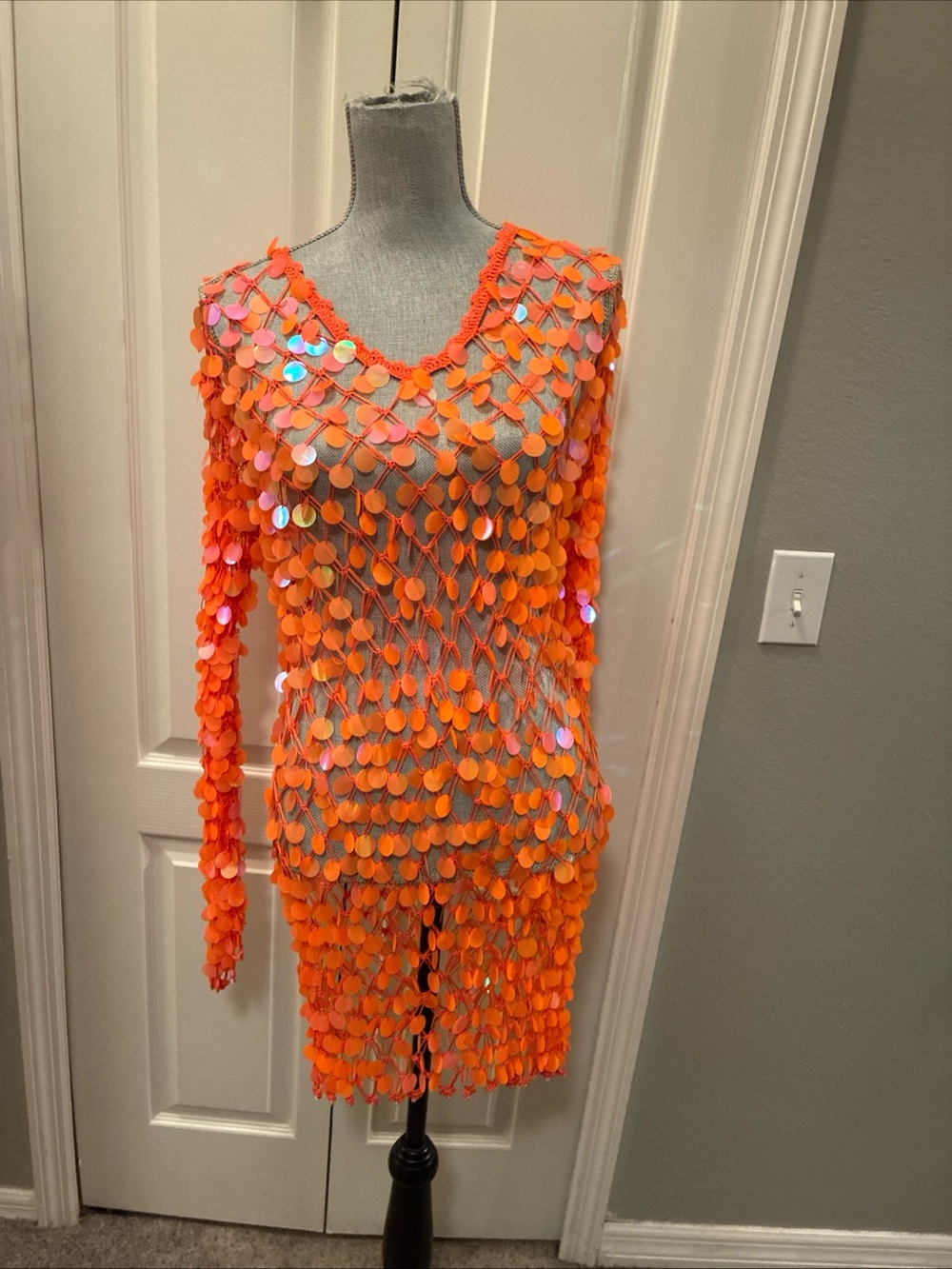 Milly cabana ladies sequins crochet dress swim suit cover up size M\L